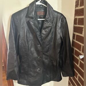 SIENA Size 12 Women's Black Leather Jacket